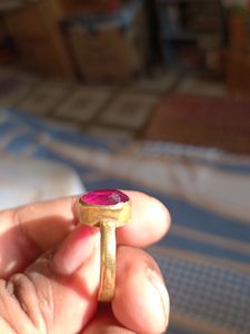 NATURAL RUBY IN PANCHDHATU RING