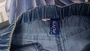 Embroidered Denim Shorts