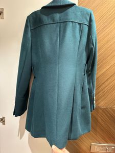 Chic Green Double-Breasted Coat