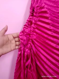 Hot Pink One-Shoulder Dress