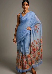 Pure Kota Cutwork (Floral Netted)Saree