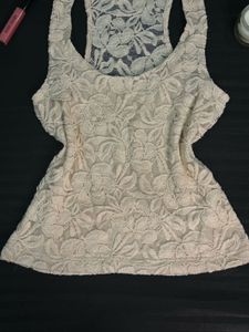 Ivory Lace Tank Top