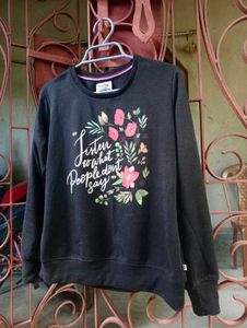 Black Printed Sweatshirt
