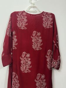 Elegant Maroon Printed Kurta