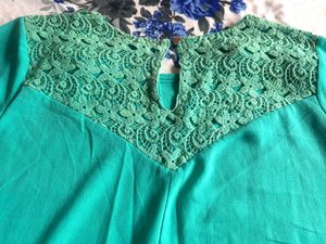Teal Lace Top