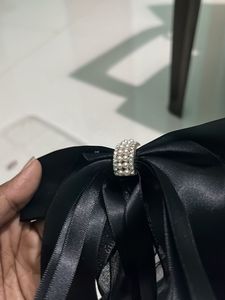 Black Bow Hair Clip
