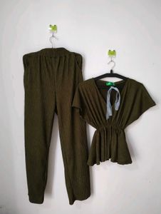 Bangkok Imported Co-ord Set In Olive