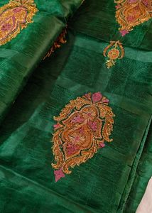Green Golden Saree