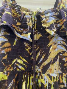 Tropical Print Ruffle Sundress