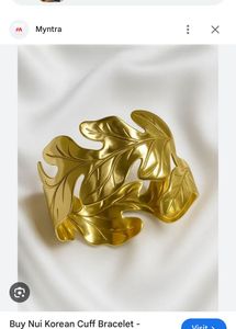 Gold Leaf Cuff Bracelet