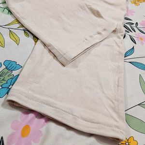 Beige Straight Leg Jeans