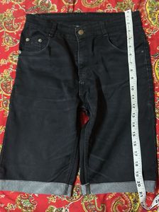 Black Denim Shorts