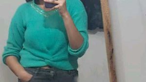 Teal Knit V-Neck Top