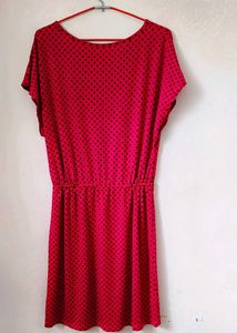 Red &amp; Black Fit &amp; Flare Dress