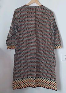 Abstract Print Tunic Top
