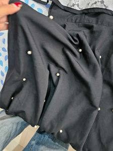 Cute Black Skirt &amp; Lace Top Set