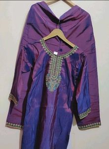 Purple🟣 Party Wear Kurta Plazo Set For 34 Bust