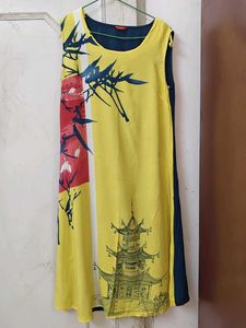 🌸 W Sleeveless A-Line Kurta – Elegant & Chic 🌸
