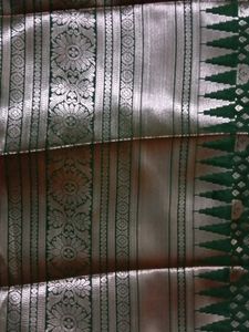 Silk Saree - Pink &amp; Olive Green