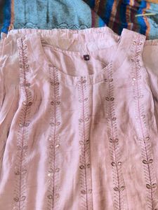 Like New Pent Long Kurti With Heavy Duppata