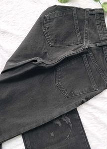 Zara Ripped Wide Jeans