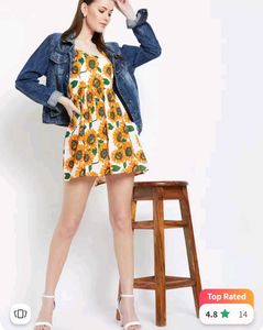Berrylush Floral Print Back Stylish Dress