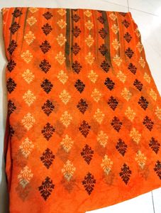 Brand New Synthetic Chiffon Saree W Blouse Piece