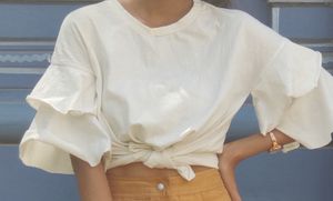 Frill Hand White Top