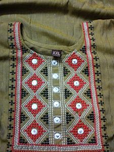 Embroidered A-Line Dress