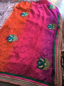 Multi Floral Print Saree 💝