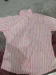 Pink Striped Vintage Blouse