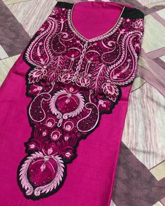 Purple Rani Shades Pach Work Soft Duppta