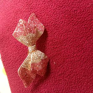 Sparkling Rhinestone Hair Bow Clip