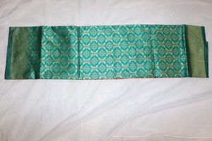 Elegant Teal &amp; Maroon Silk Saree