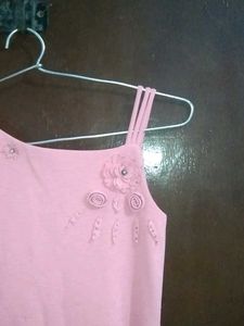 Pink Ruffle One-Shoulder Dress