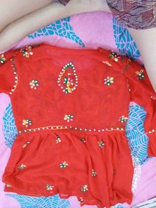 I Am Selling Chikankari Short Kurti