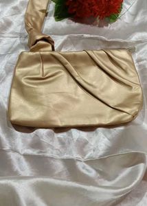 Gold Satin Clutch