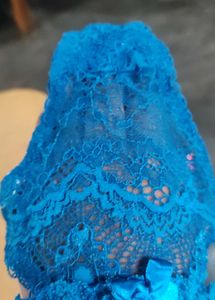 Blue Lace Thong