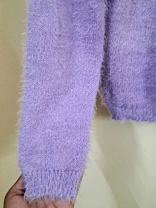 Sassafras Lavender Fuzzy Sweater