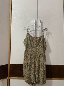 ONLY Green Print Dress