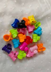 Colorful Bow Shaped Hair Claws (22 pieces)