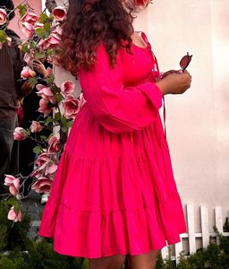 Pink Tiered Mini Dress
