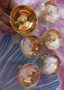 Brass diya set