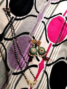 Combo Of Mangal Sutra And Jhumka