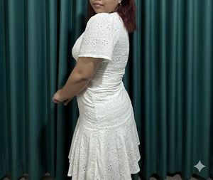Max URB_N Women Schiffli Tiered Dress