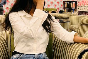 White Crop Shirt Style, Zudio, Xs Size, New