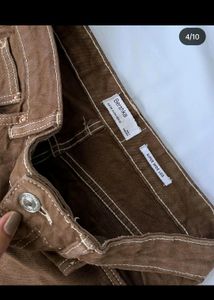Bershka Y2k Brown Super Wide Baggy Jeans