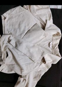 Beige waist wrap top