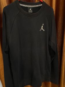 Nike Jordan Black Logo Embroidered Sweatshirt
