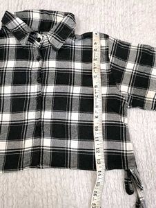 Check Crop Shirt For Women